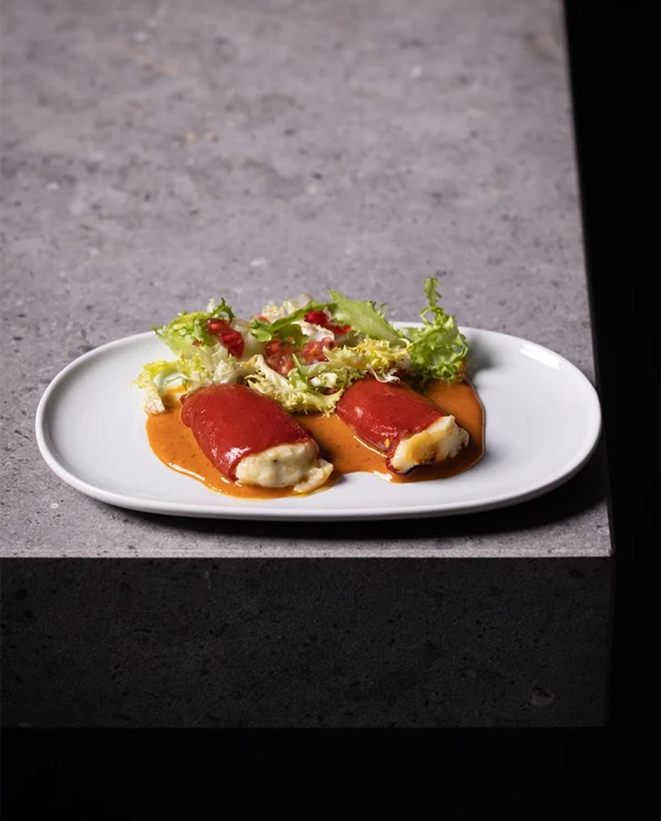 pimientos rellenos de bacalao